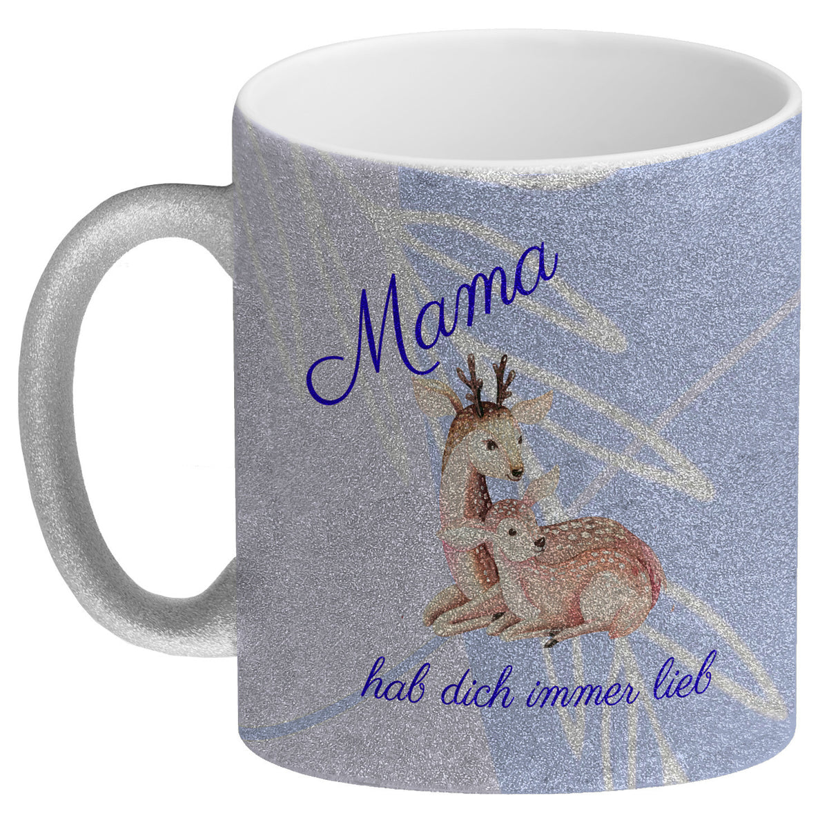 Mama hab dich immer lieb Kaffeebecher mit niedlichem Nilpferd in rosa
