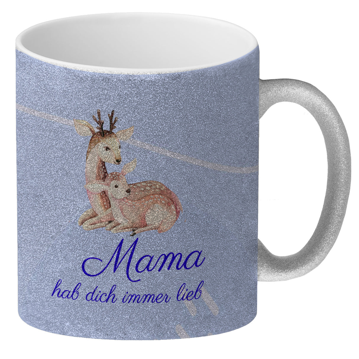 Mama hab dich immer lieb Kaffeebecher mit niedlichem Nilpferd in rosa