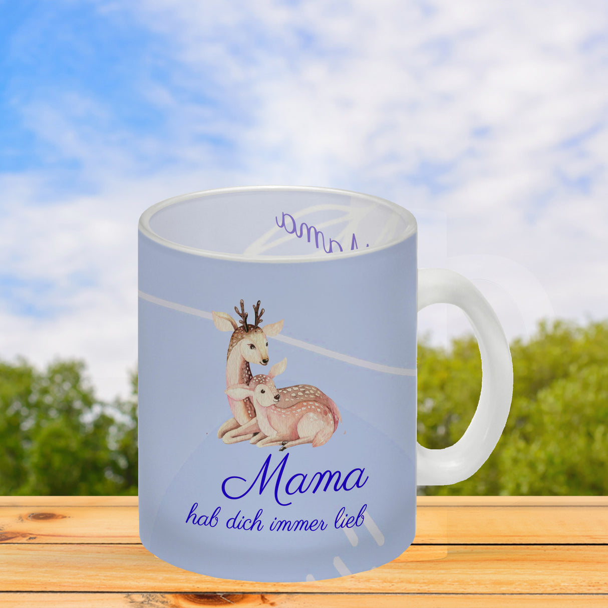 Mama hab dich immer lieb Kaffeebecher mit niedlichem Nilpferd in rosa
