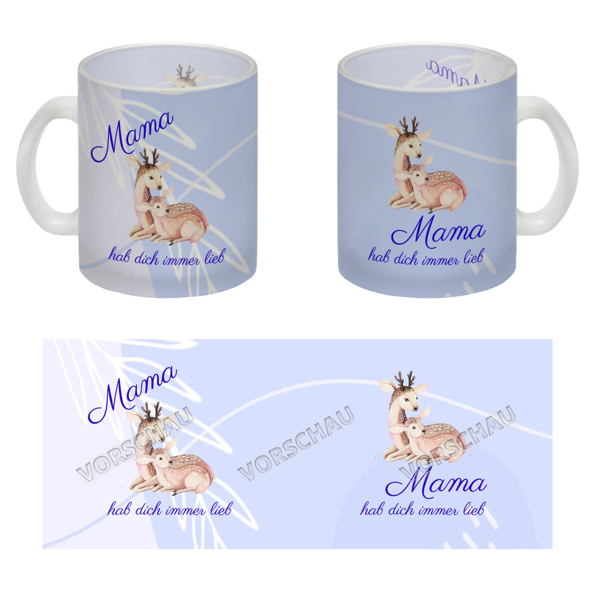 Mama hab dich immer lieb Kaffeebecher mit niedlichem Nilpferd in rosa