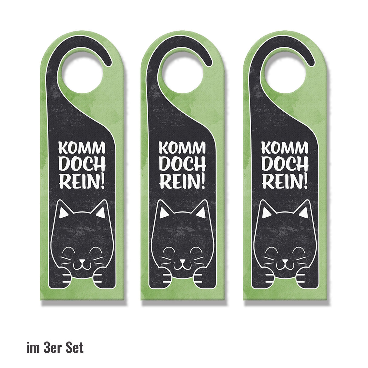 Komm doch rein oder Bitte nicht stören - Türhänger mit niedlicher Katze