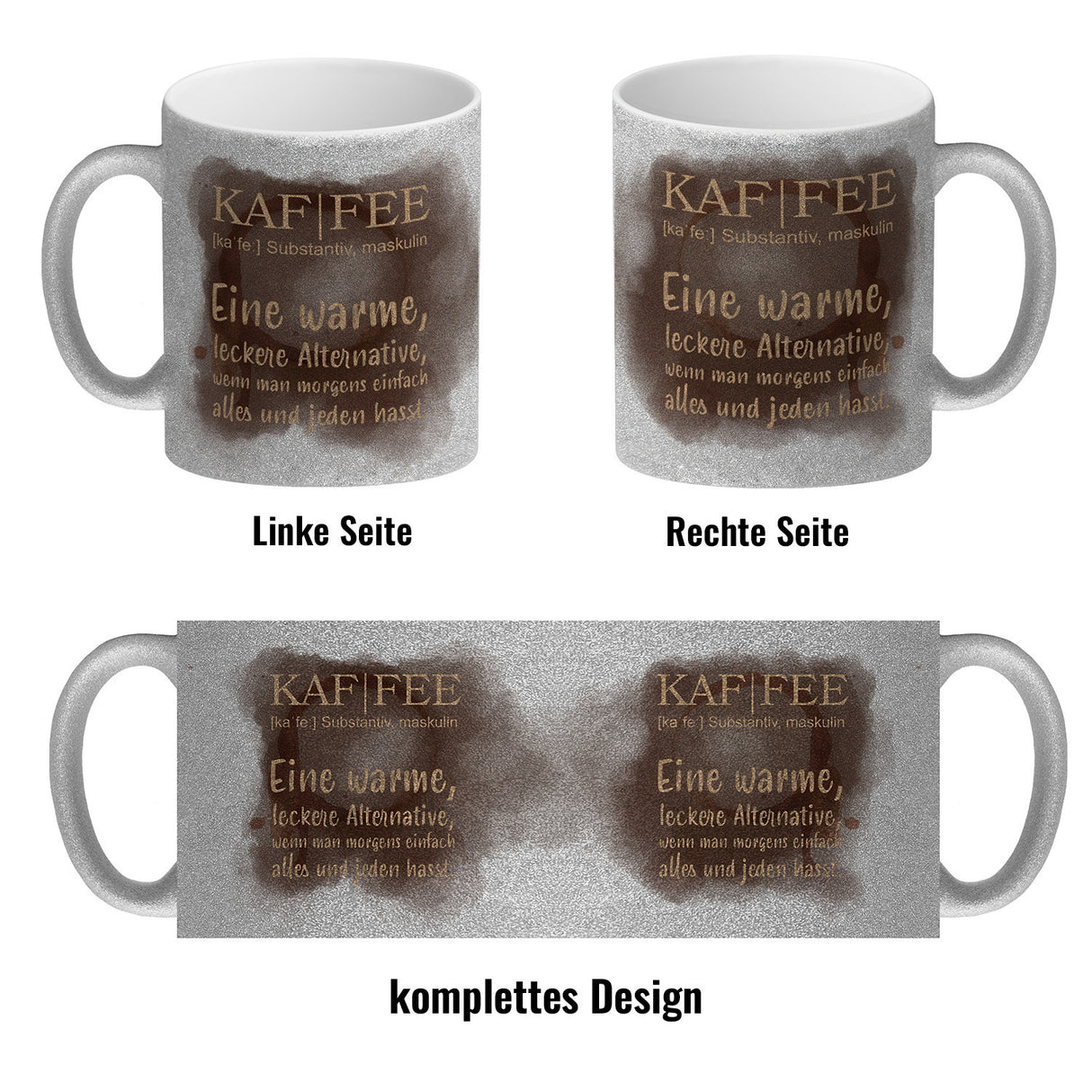 Kaffee - Kaffeebecher mit Wortdefinition