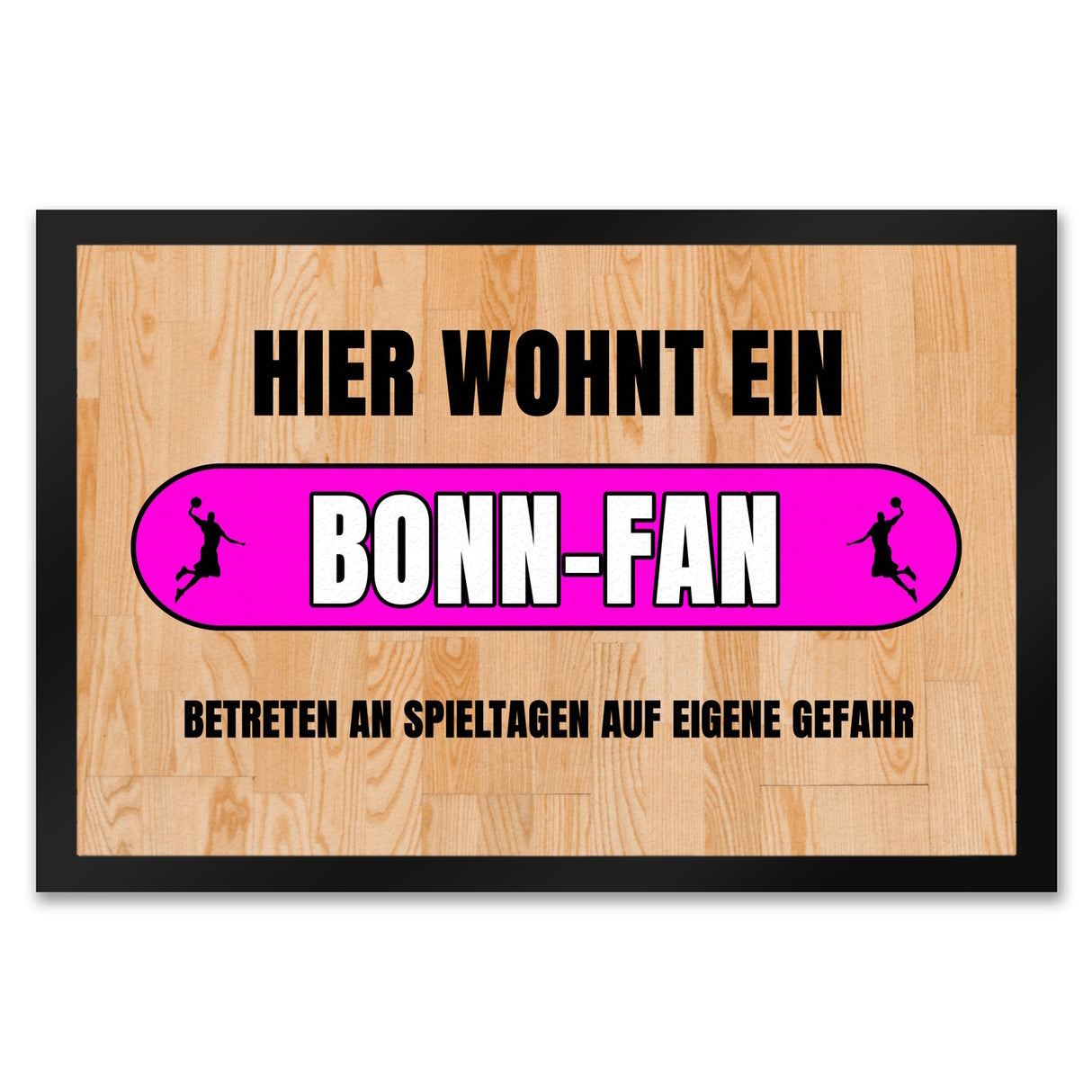 Hier wohnt ein Bonn-Fan Fußmatte in 35x50 cm mit Turnhallenboden Motiv