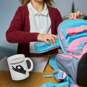 Reingeschaut! Kaffeebecher mit lustigem Streich