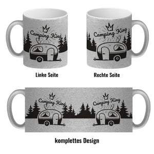 Camping King Kaffeebecher mit wunderschönen Reisemotiven