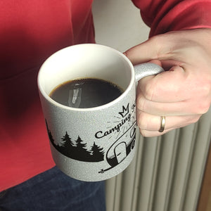 Camping King Kaffeebecher mit wunderschönen Reisemotiven