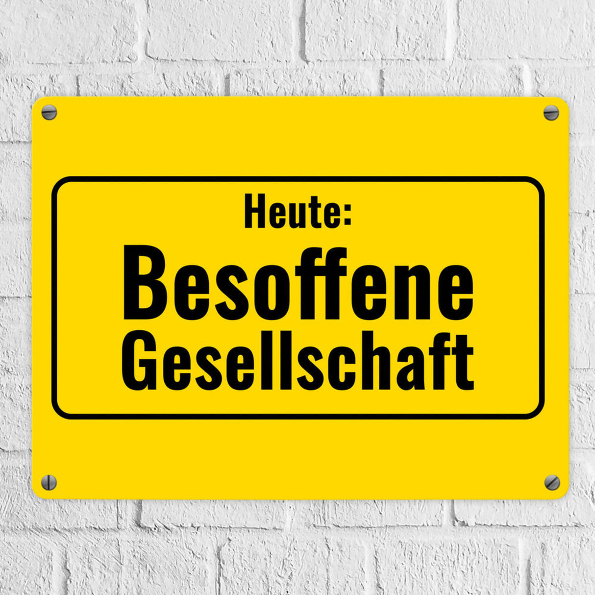 Metallschild in 15x20 cm mit Alkohol-Spruch 7 Bier sind auch ein Schnitzel