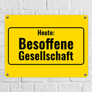Metallschild in 15x20 cm mit Alkohol-Spruch 7 Bier sind auch ein Schnitzel