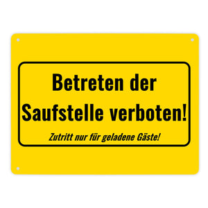 Metallschild in 15x20 cm mit Alkohol-Spruch 7 Bier sind auch ein Schnitzel
