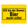Metallschild in 15x20 cm mit Alkohol-Spruch 7 Bier sind auch ein Schnitzel