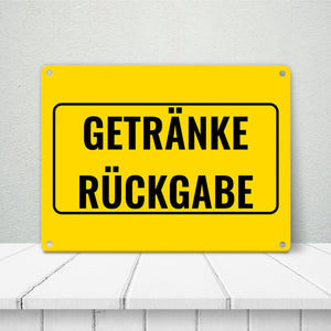 Metallschild in 15x20 cm mit Alkohol-Spruch 7 Bier sind auch ein Schnitzel