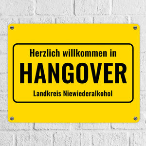 Metallschild in 15x20 cm mit Alkohol-Spruch 7 Bier sind auch ein Schnitzel