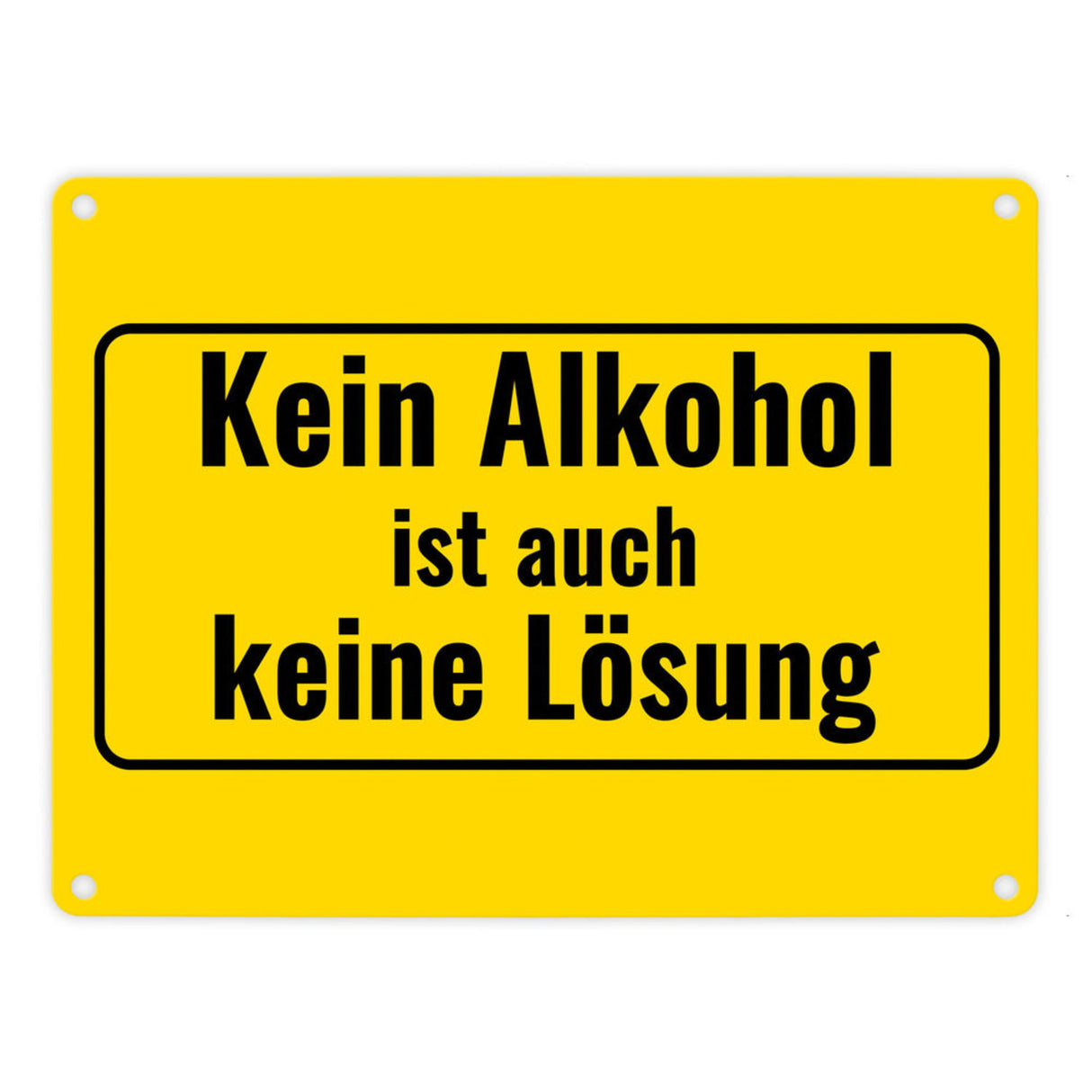 Metallschild in 15x20 cm mit Alkohol-Spruch 7 Bier sind auch ein Schnitzel