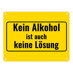 Metallschild in 15x20 cm mit Alkohol-Spruch 7 Bier sind auch ein Schnitzel