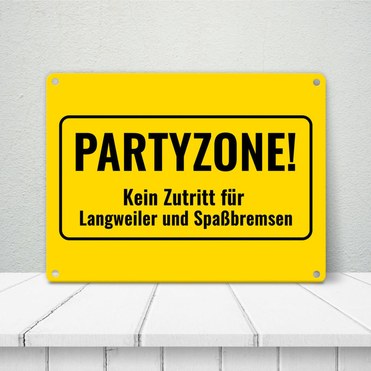 Metallschild in 15x20 cm mit Alkohol-Spruch 7 Bier sind auch ein Schnitzel