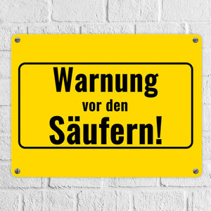 Metallschild in 15x20 cm mit Alkohol-Spruch 7 Bier sind auch ein Schnitzel