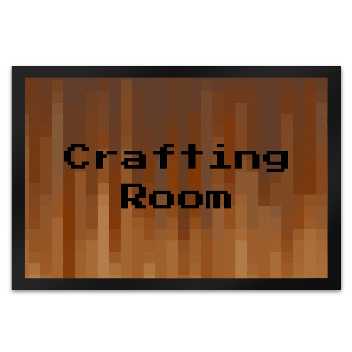 Fußmatte in 35x50 cm mit Pixelmotiv und Spruch: Crafting Room Pixel Art Zockerzimmer