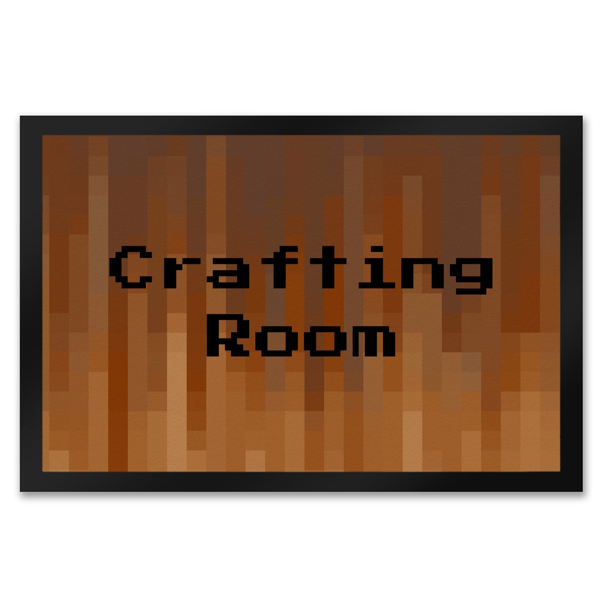 Fußmatte in 35x50 cm mit Pixelmotiv und Spruch: Crafting Room Pixel Art Zockerzimmer