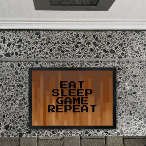 Fußmatte in 35x50 cm mit Pixelmotiv und Spruch: Crafting Room Pixel Art Zockerzimmer