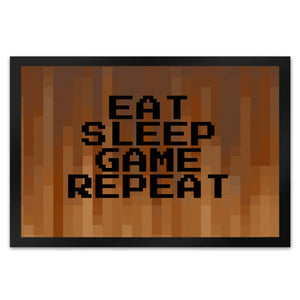Fußmatte in 35x50 cm mit Pixelmotiv und Spruch: Crafting Room Pixel Art Zockerzimmer