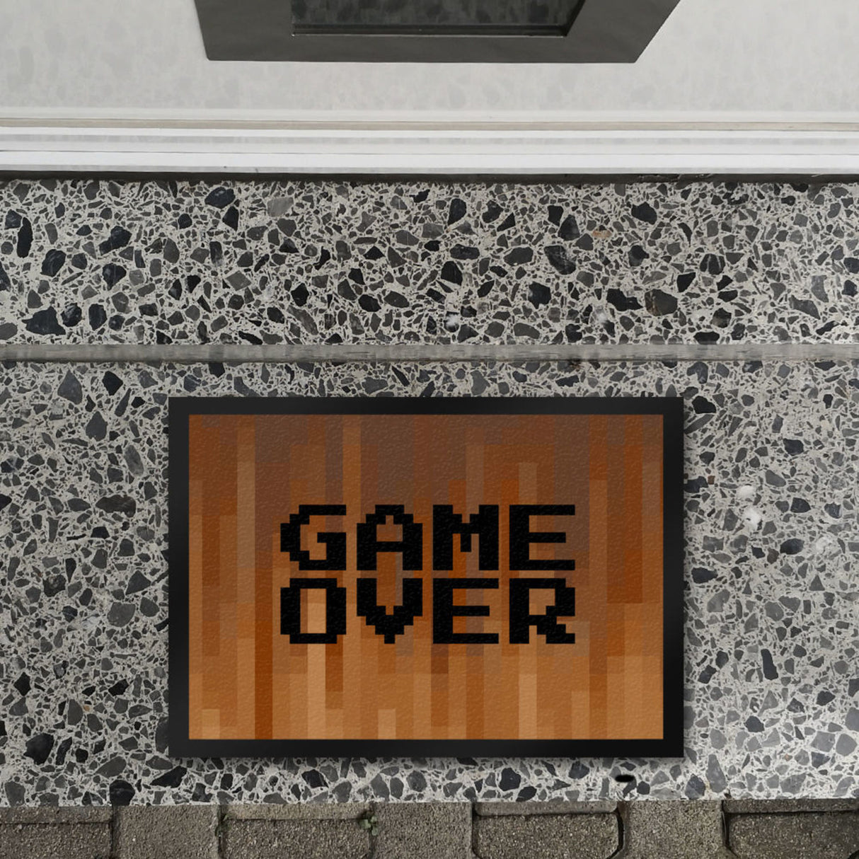 Fußmatte in 35x50 cm mit Pixelmotiv und Spruch: Crafting Room Pixel Art Zockerzimmer
