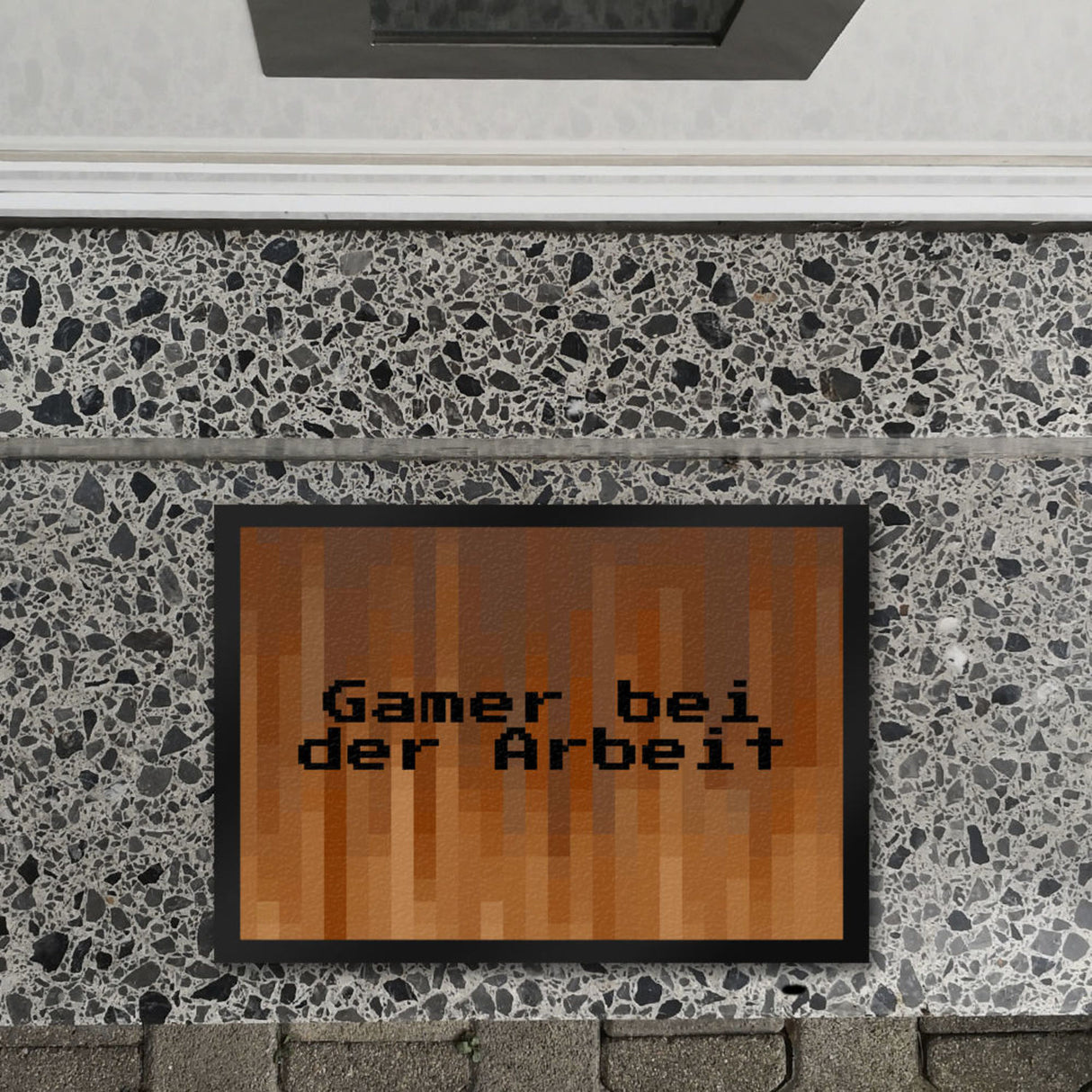 Fußmatte in 35x50 cm mit Pixelmotiv und Spruch: Crafting Room Pixel Art Zockerzimmer