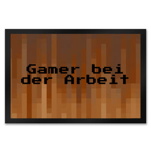 Fußmatte in 35x50 cm mit Pixelmotiv und Spruch: Crafting Room Pixel Art Zockerzimmer