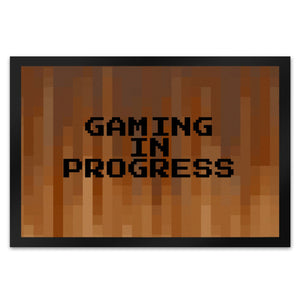 Fußmatte in 35x50 cm mit Pixelmotiv und Spruch: Crafting Room Pixel Art Zockerzimmer
