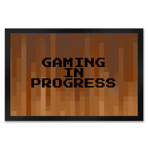 Fußmatte in 35x50 cm mit Pixelmotiv und Spruch: Crafting Room Pixel Art Zockerzimmer