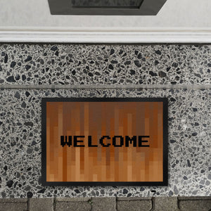 Fußmatte in 35x50 cm mit Pixelmotiv und Spruch: Crafting Room Pixel Art Zockerzimmer