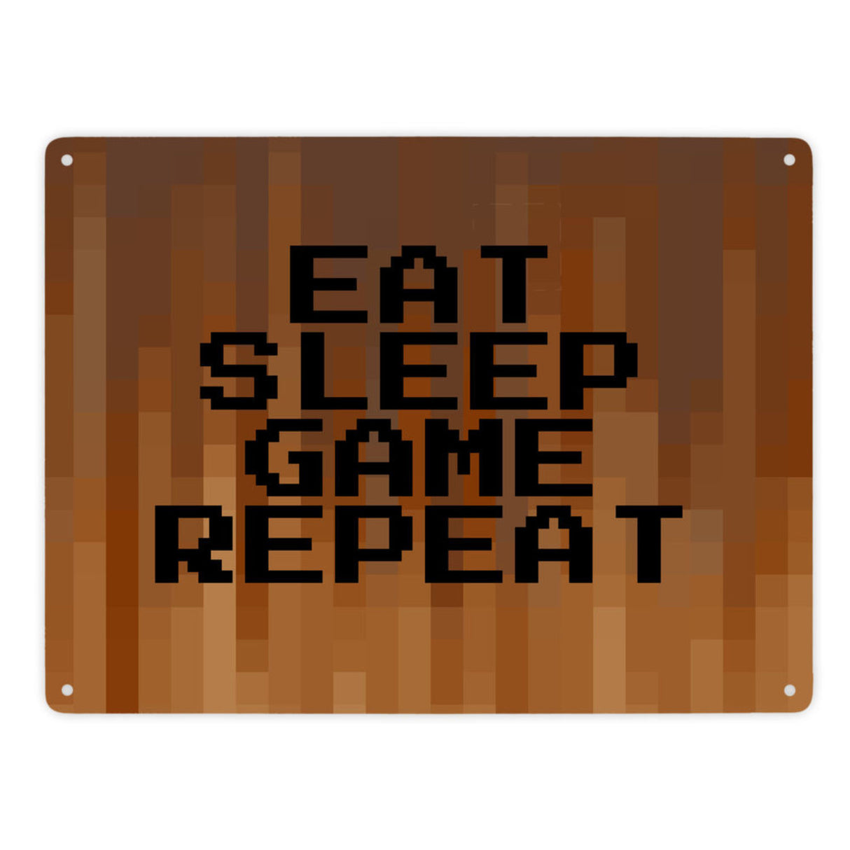 Metallschild in 15x20 cm Pixelmotiv und Spruch: Crafting Room Pixel Art Zockerzimmer
