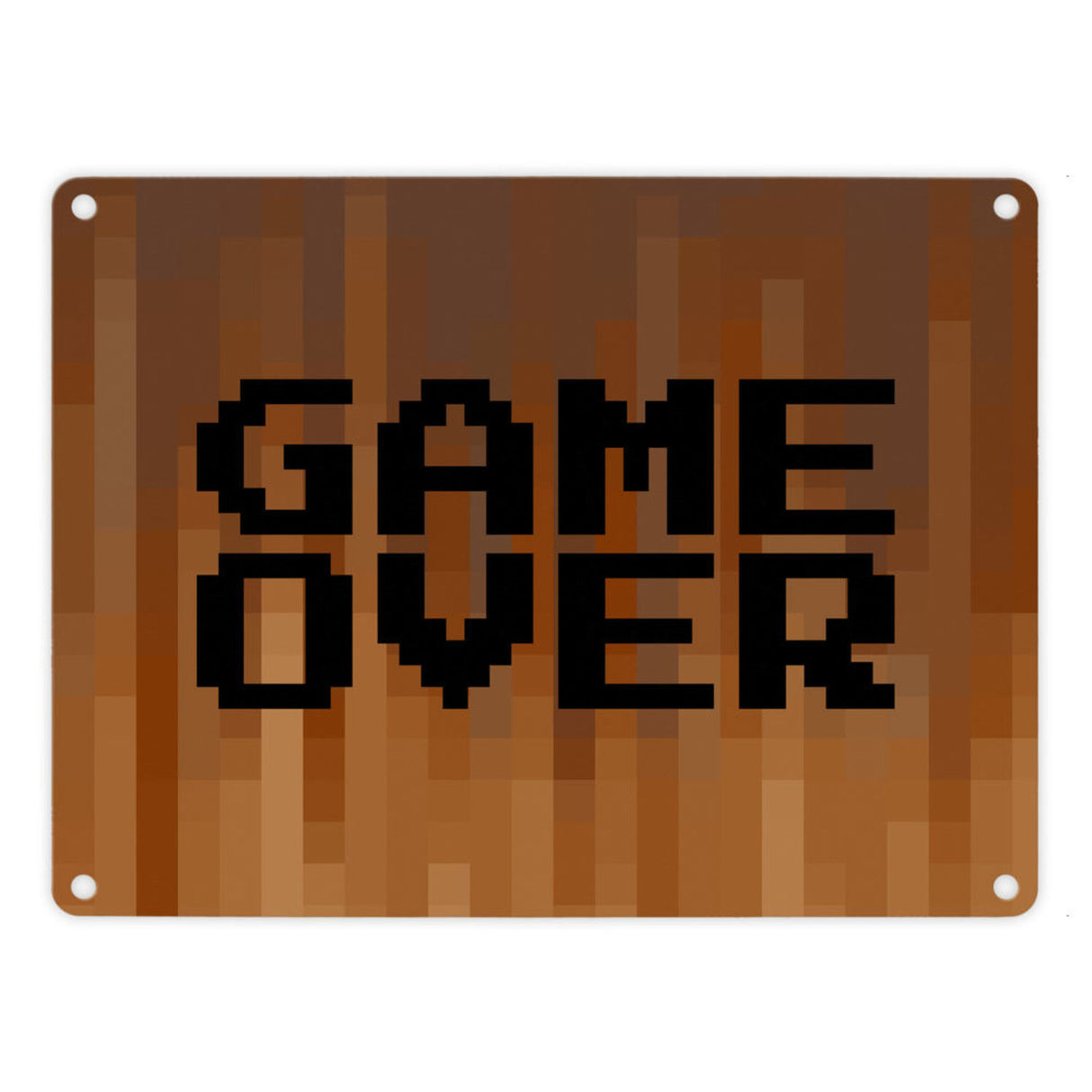 Metallschild in 15x20 cm Pixelmotiv und Spruch: Crafting Room Pixel Art Zockerzimmer