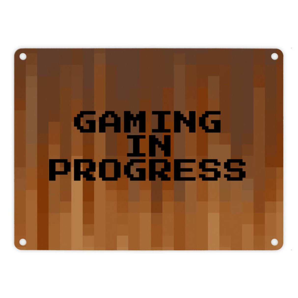 Metallschild in 15x20 cm Pixelmotiv und Spruch: Crafting Room Pixel Art Zockerzimmer