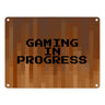 Metallschild in 15x20 cm Pixelmotiv und Spruch: Crafting Room Pixel Art Zockerzimmer