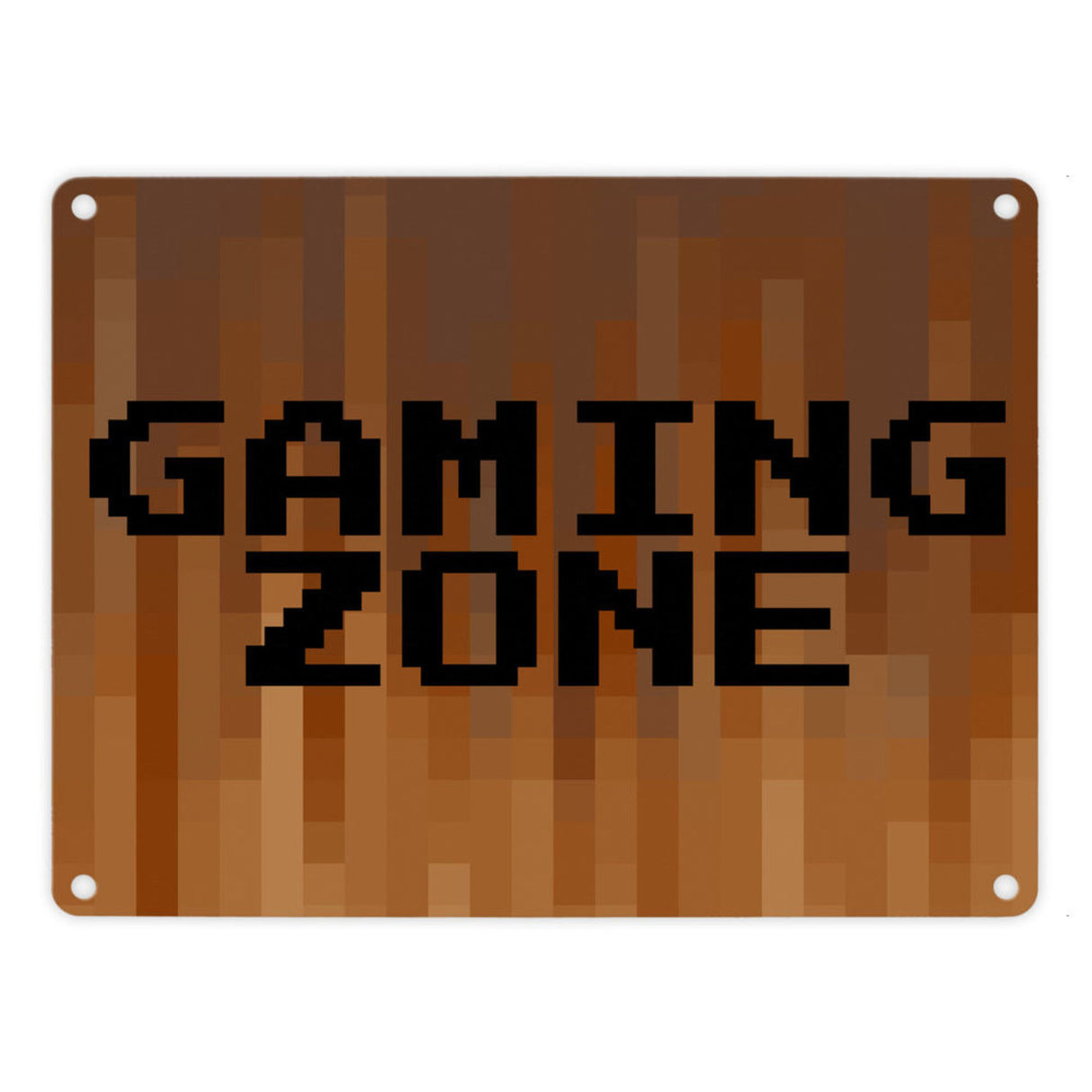 Metallschild in 15x20 cm Pixelmotiv und Spruch: Crafting Room Pixel Art Zockerzimmer