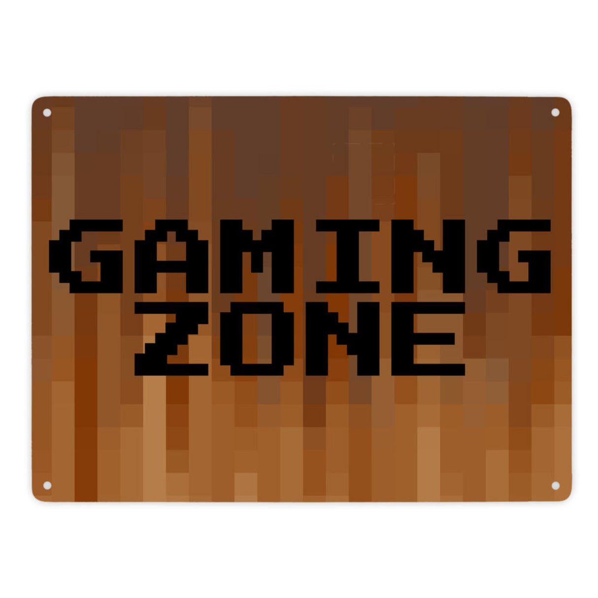 Metallschild in 15x20 cm Pixelmotiv und Spruch: Crafting Room Pixel Art Zockerzimmer