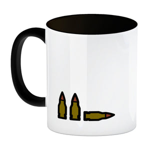Kaffeebecher mit Spruch: Ziele im Leben, nicht genug Munition! Fadenkreuz