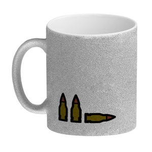 Kaffeebecher mit Spruch: Ziele im Leben, nicht genug Munition! Fadenkreuz