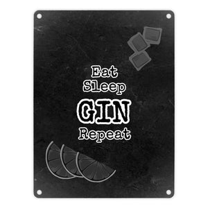 Metallschild in 15x20 cm mit Spruch Gib deinem Leben einen GIN