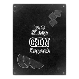 Metallschild in 15x20 cm mit Spruch Gib deinem Leben einen GIN