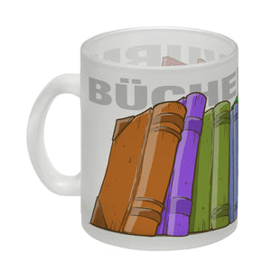 Kaffeebecher Bücherwurm für Bibliophile lesen schlau Lehrer alte Bücher