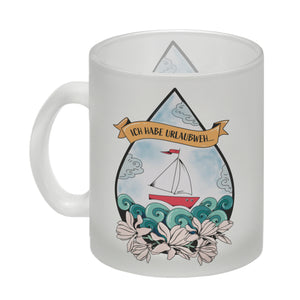 Kaffeebecher Urlaubweh mit maritimen Motiven Fernweh Nordsee Schifffahrt