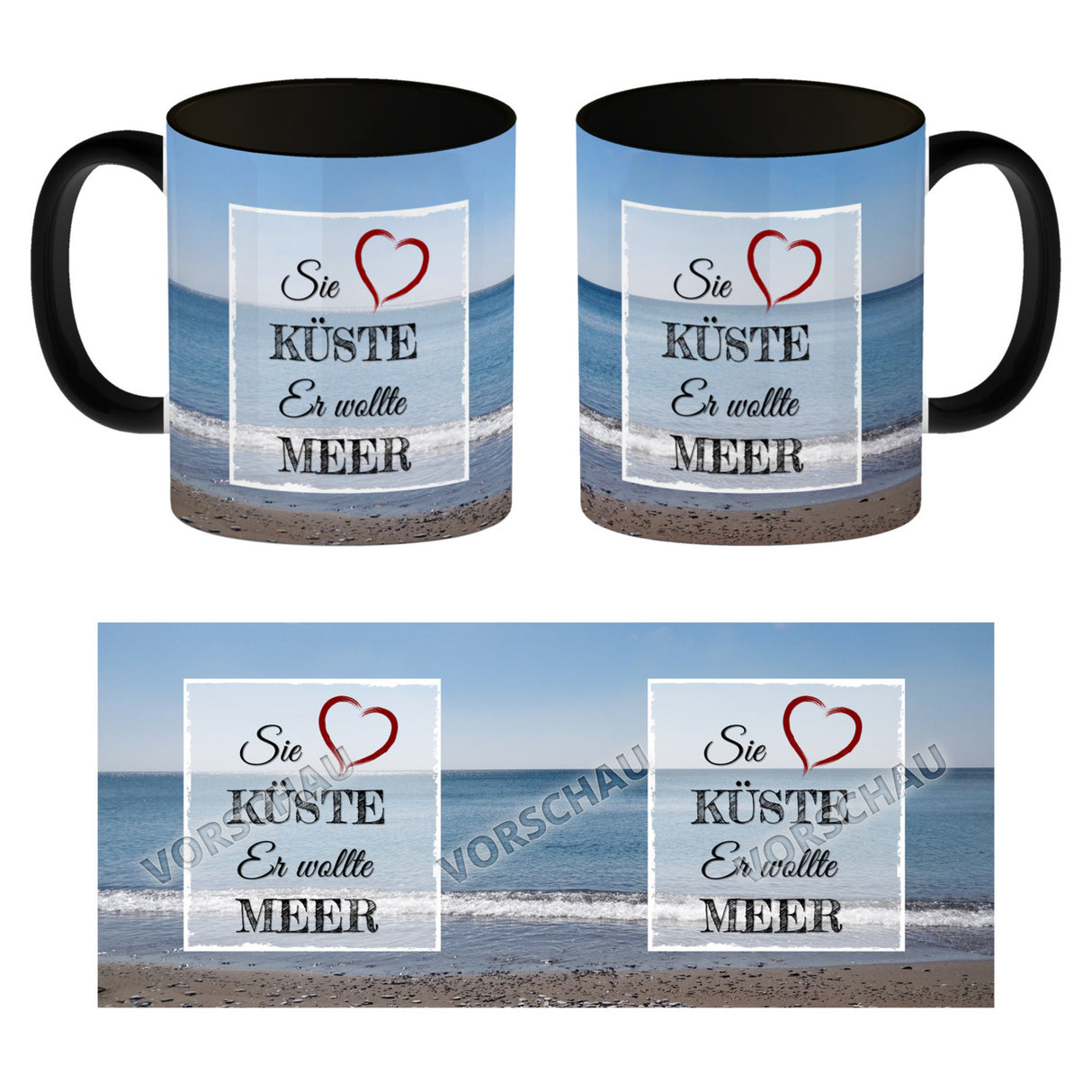 Ich möchte gerne am Strand vergessen werden Kaffeebecher