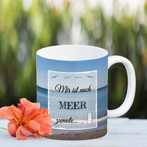 Ich möchte gerne am Strand vergessen werden Kaffeebecher