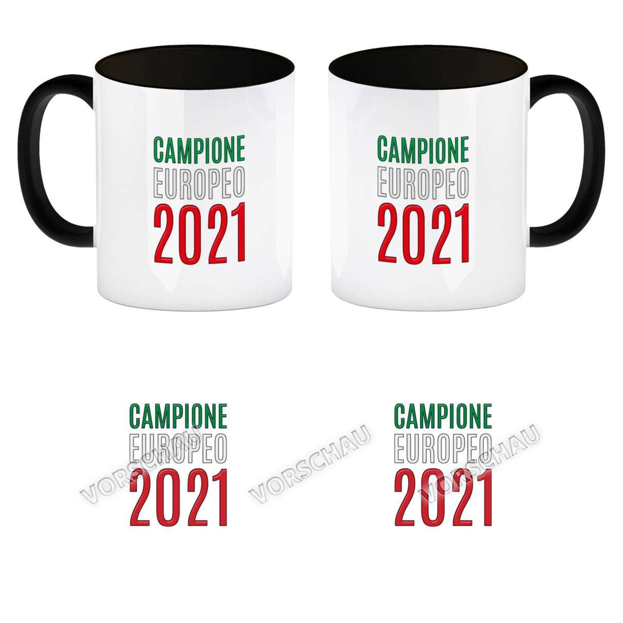 Kaffeebecher Campione Europeo 2021 Italia Italien Europameister Tazza
