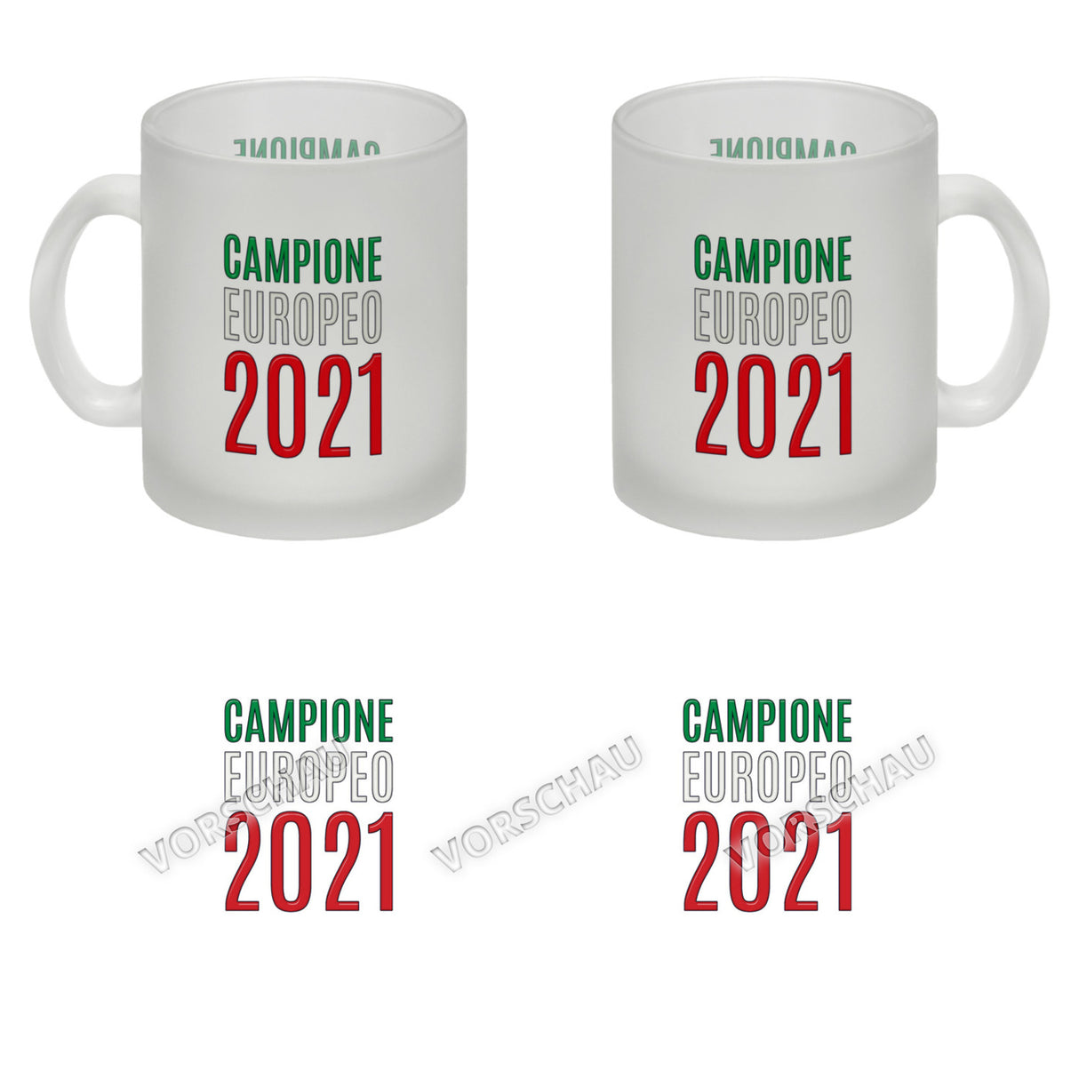 Kaffeebecher Campione Europeo 2021 Italia Italien Europameister Tazza