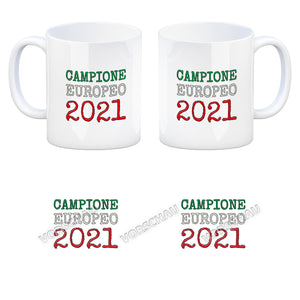Kaffeebecher Campione Europeo 2021 Italia Italien Europameister Tazza