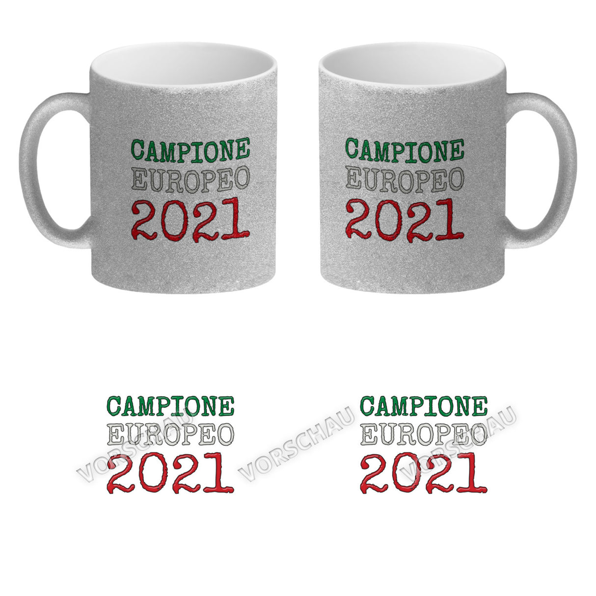 Kaffeebecher Campione Europeo 2021 Italia Italien Europameister Tazza
