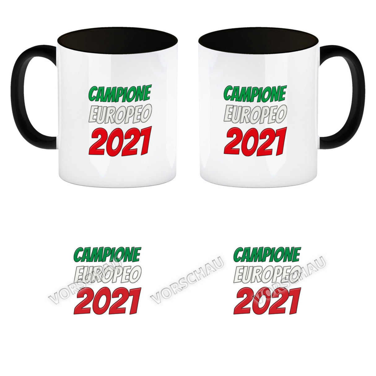 Kaffeebecher Campione Europeo 2021 Italia Italien Europameister Tazza