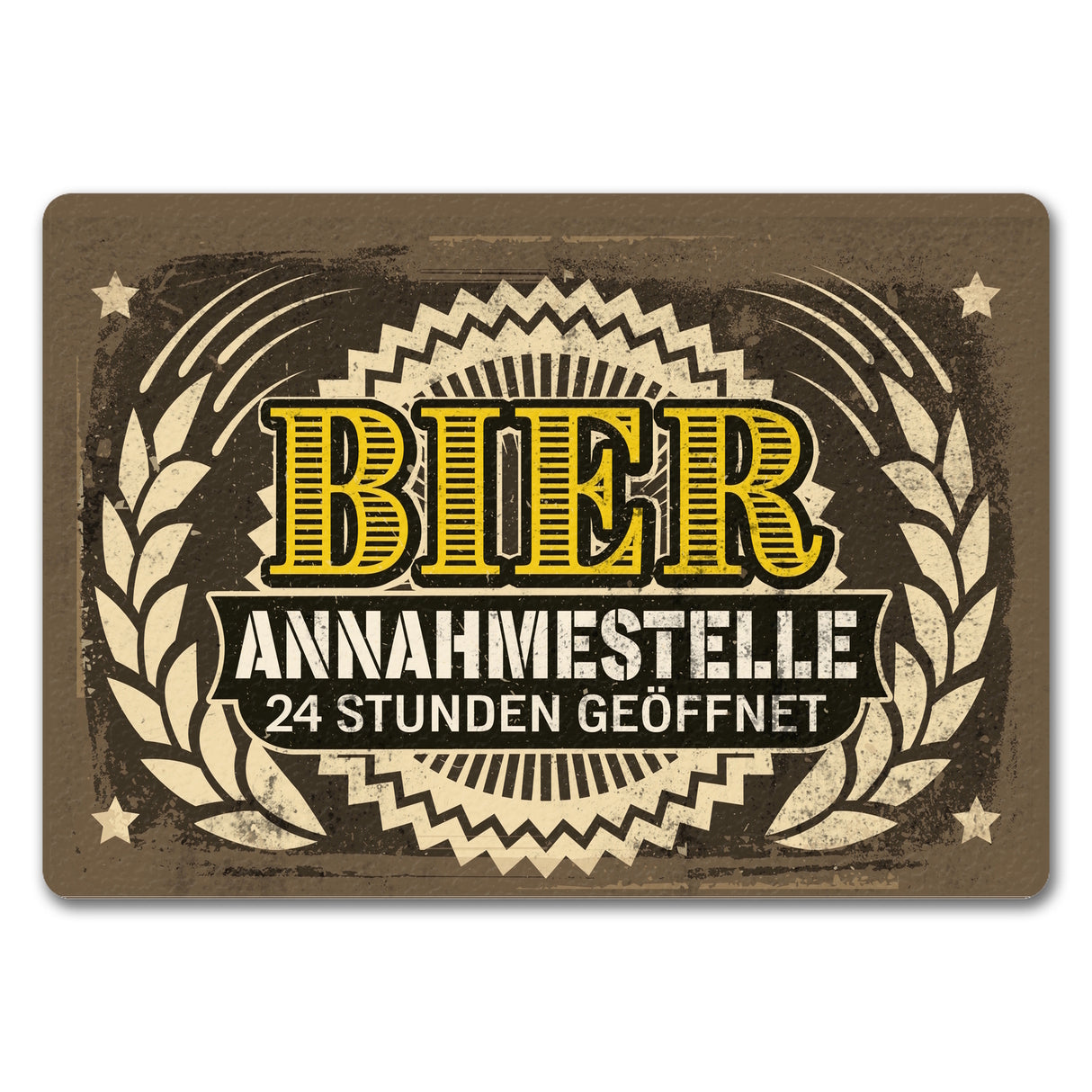 Fußmatte Bier Annahmestelle - 24 Stunden geöffnet und Biermotiven